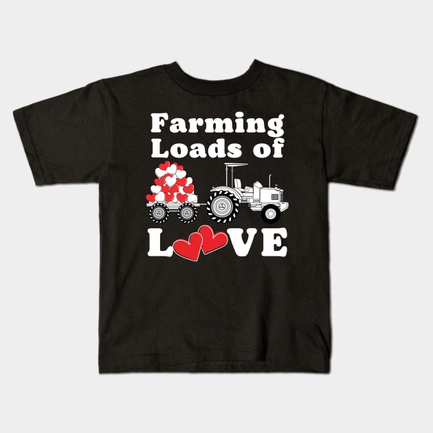 Farming loads of love Kids T-Shirt by ProLakeDesigns